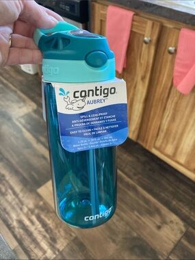 Contigo Aubrey Teal and Turquoise Water Bottle